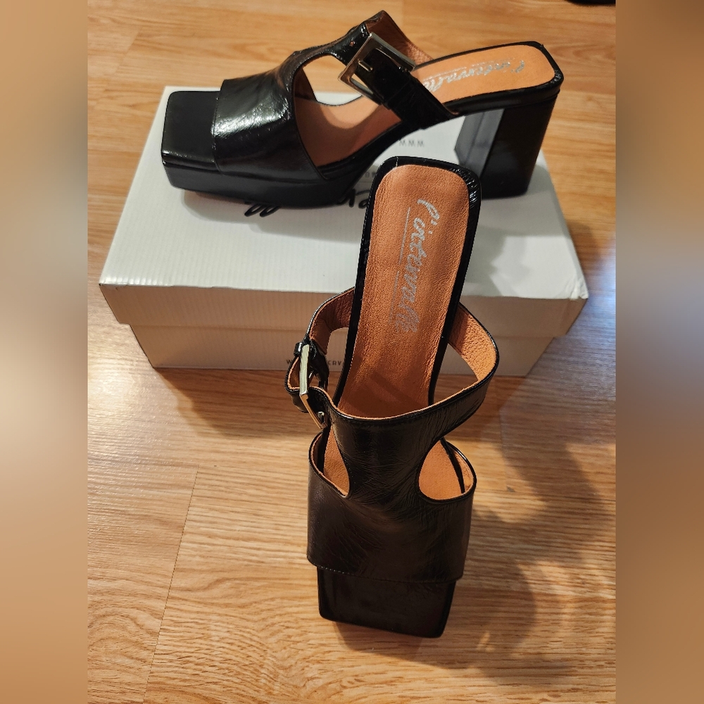 Elegant Black Platform Sandals
